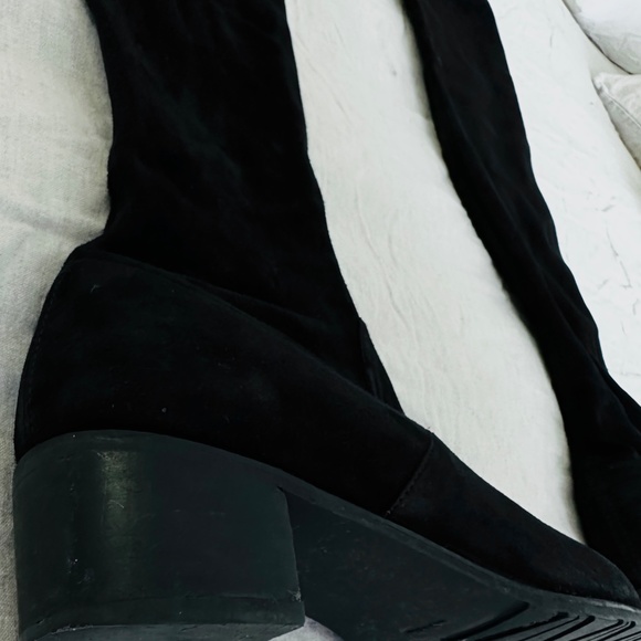 Stuart Weitzman Midland Over The Knee Boots Black Suede Leather Size US9 EUR39.5 - Picture 7 of 10